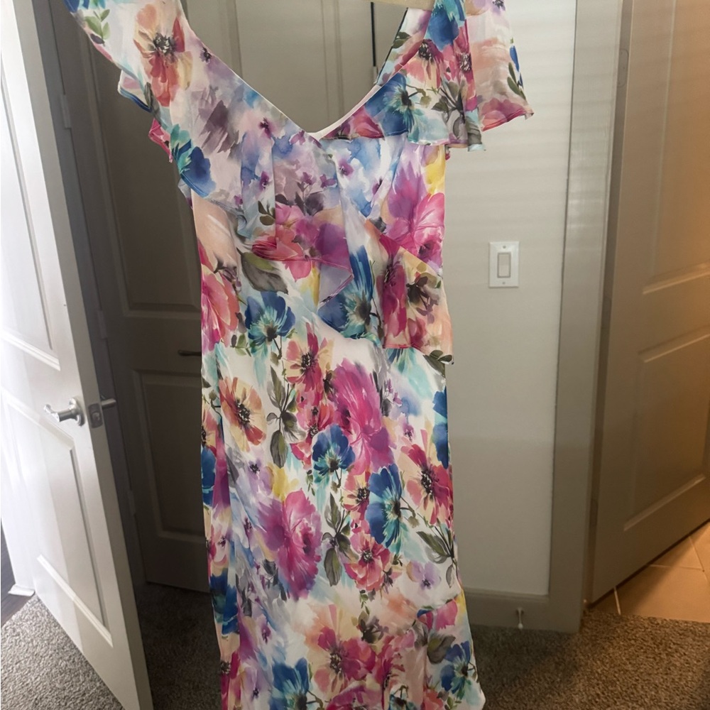 Floral Multicolor Women's Dress